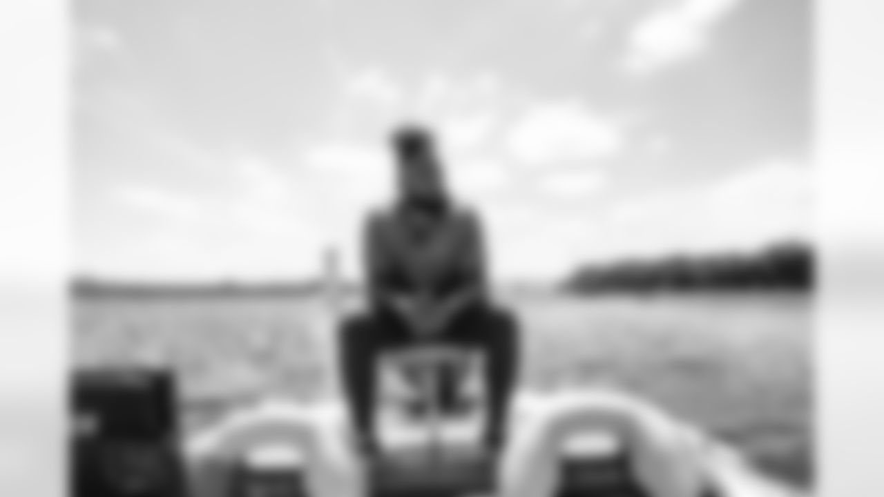 Gabe Davis fishes during the 2022 off-season in Orlando, Florida. Photo by Ben Green
