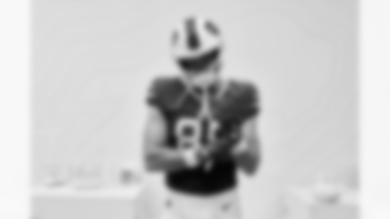 Dawson Knox (88) at Buffalo Bills Media Day, June 12, 2023 in Orchard Park, NY.