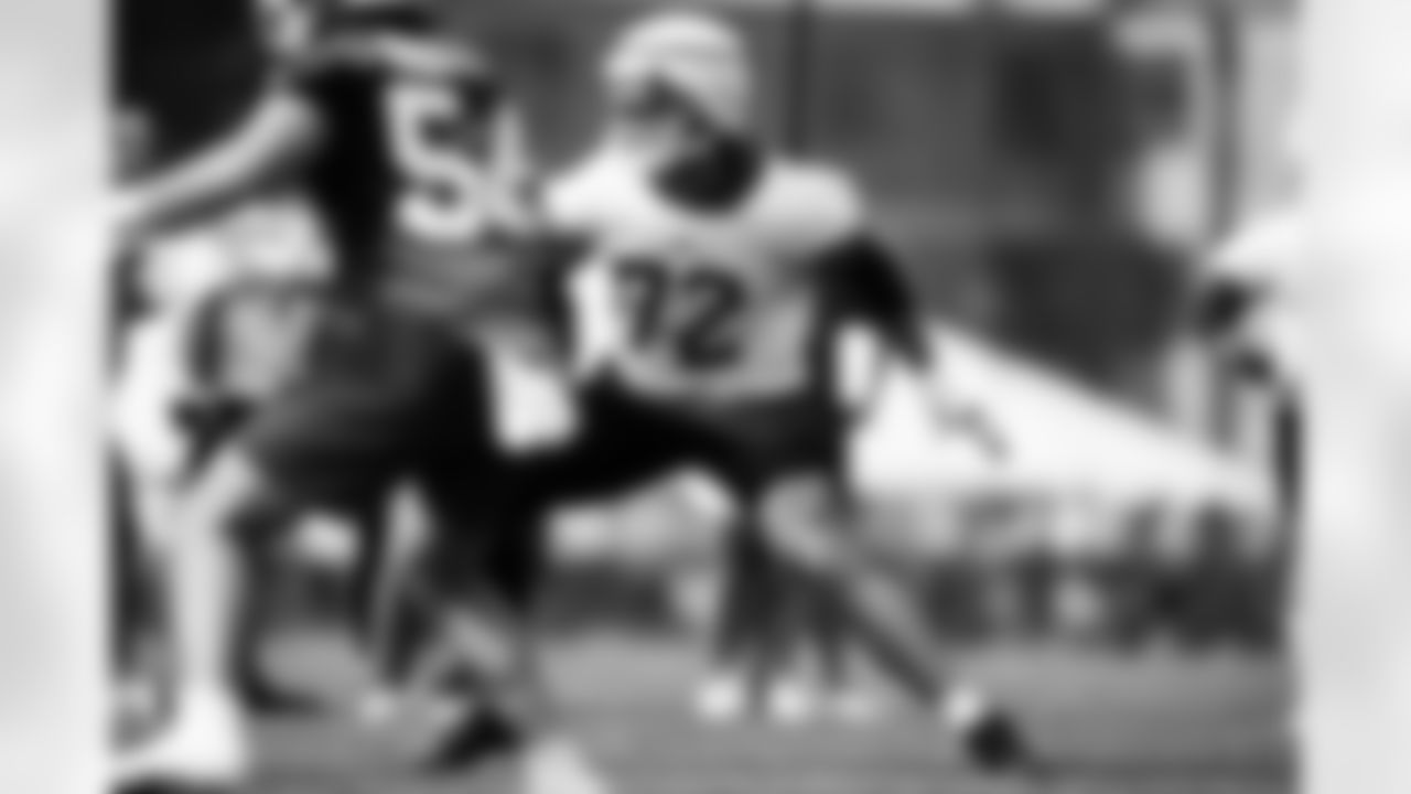 Tommy Doyle (72). Buffalo Bills open Training Camp at St. John Fisher University, July 26, 2023.