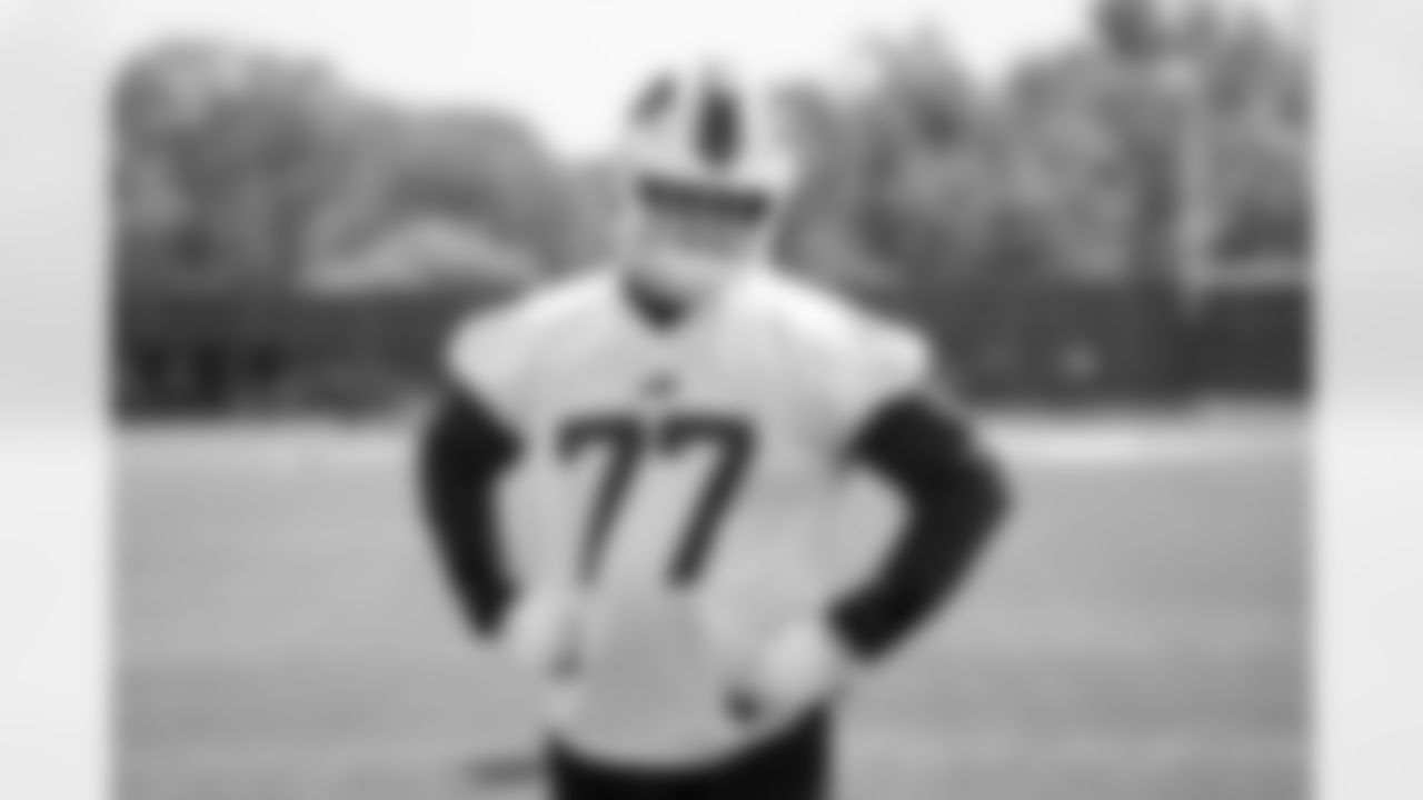 David Quessenberry (77). Week Two of Buffalo Bills OTA's, May 31, 2022. Photo by Ben Green
