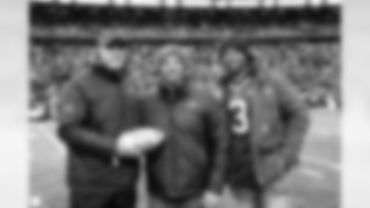 Paul Schintzius, Senior Vice President at ADPRO Sports, Rochester's Coach of the Year Jeff Cusmano, and former Bills LB Lorenzo Alexander