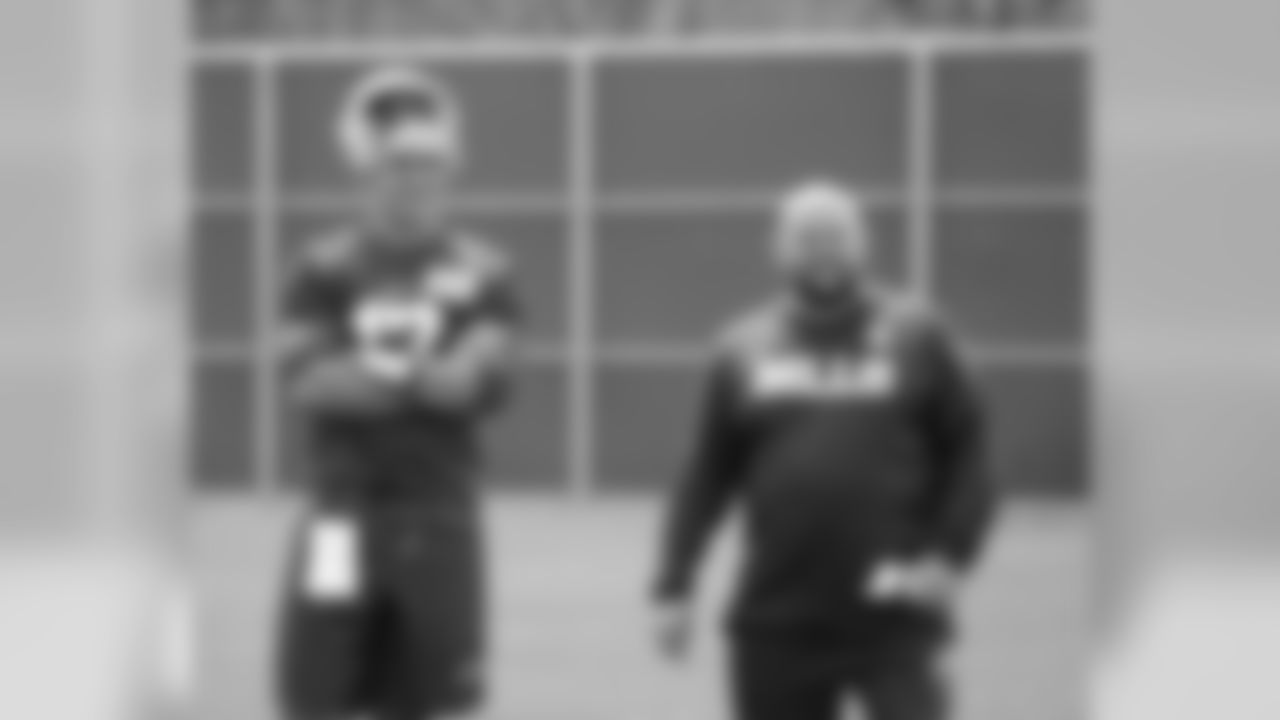 QB Josh Allen (17) and Offensive Coordinator Brian Daboll