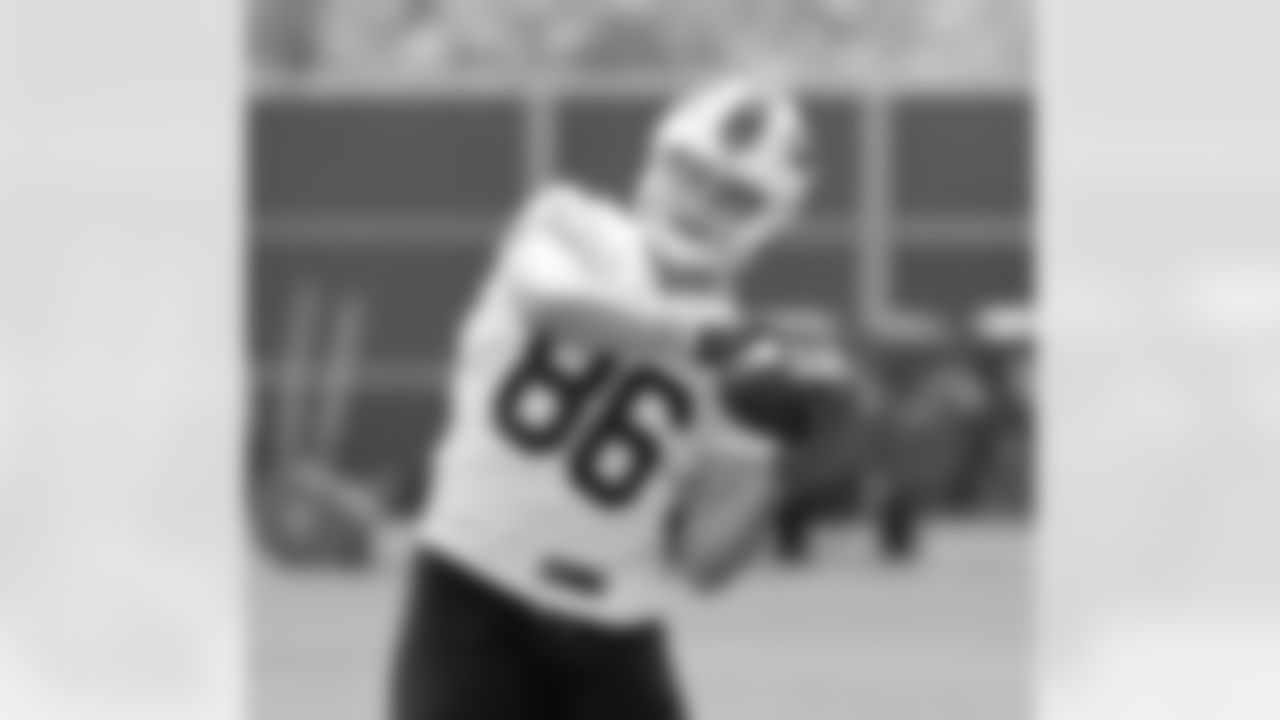 Dalton Kincaid (86) at Buffalo Bills Rookie Camp, May 12, 2023 at One Bills Drive.
