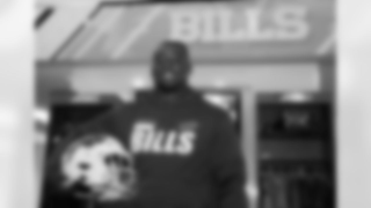 Buffalo Bills' second-round draft pick Boogie Basham tours One Bills Drive on May 1, 2021.
Photo by Bill Wippert