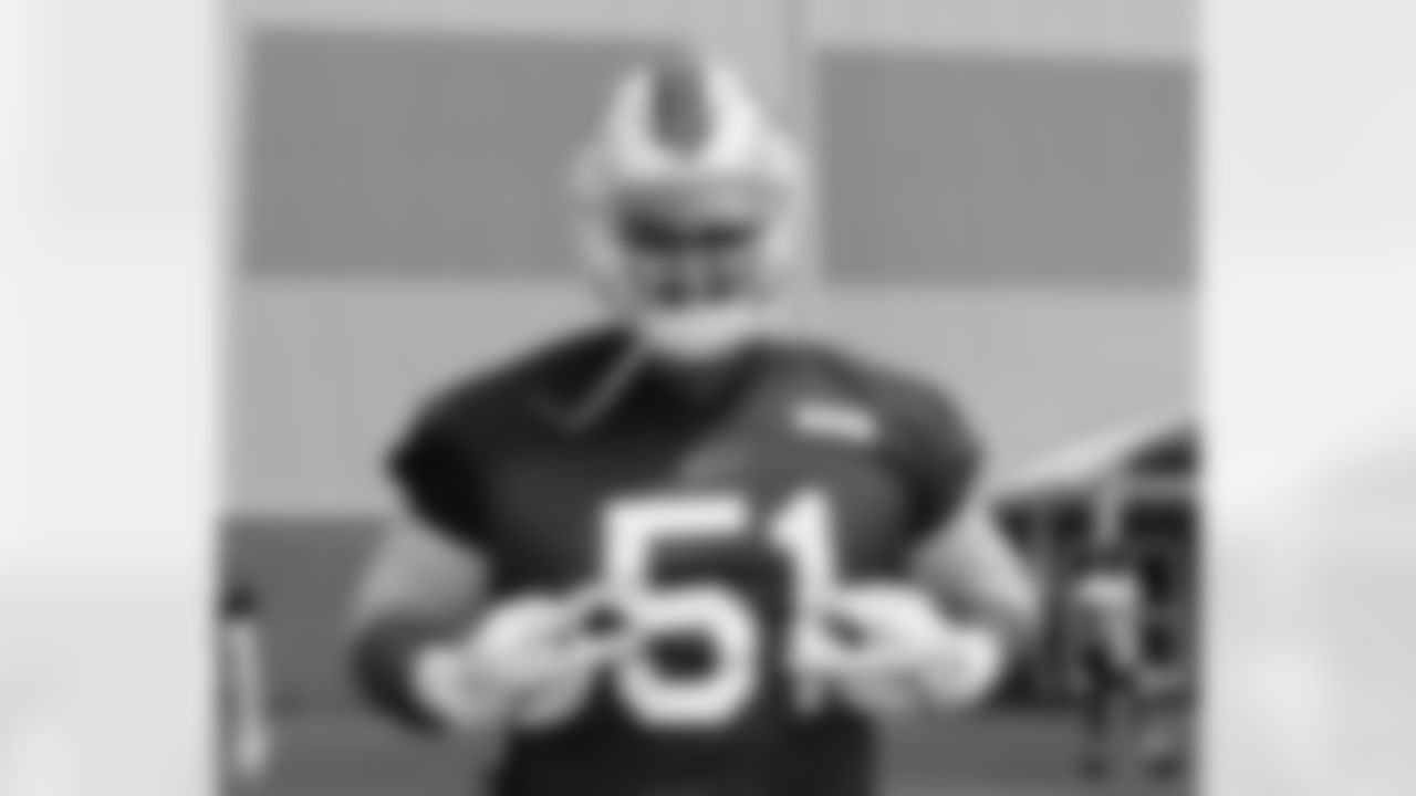 Eli Ankou (51). Buffalo Bills Organized Team Activity, May 23, 2023 at One Bills Drive.