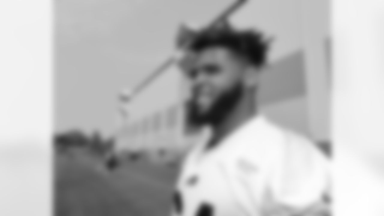 O'Cyrus Torrence (64). Buffalo Bills Organized Team Activity, May 23, 2023 at One Bills Drive.