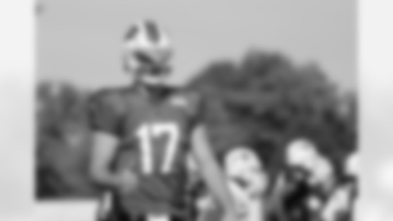 Josh Allen (17). Buffalo Bills Training Camp at One Bills Drive, August 17, 2022. Photo by Bill Wippert