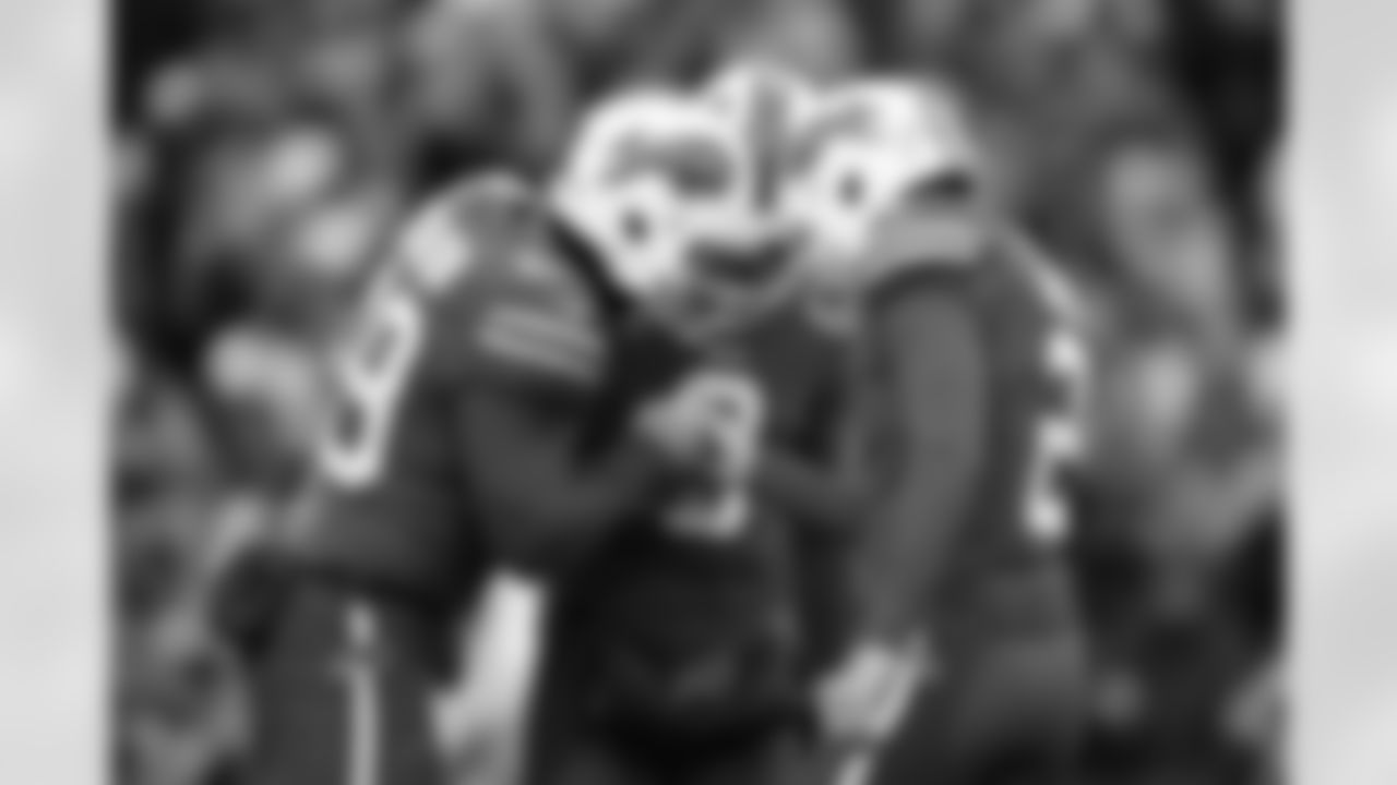 Reid Ferguson (69) Matt Haack (3) and Tyler Bass (2) Buffalo Bills vs Carolina Panthers at Highmark Stadium, December 19, 2021. Photo by Ben Green