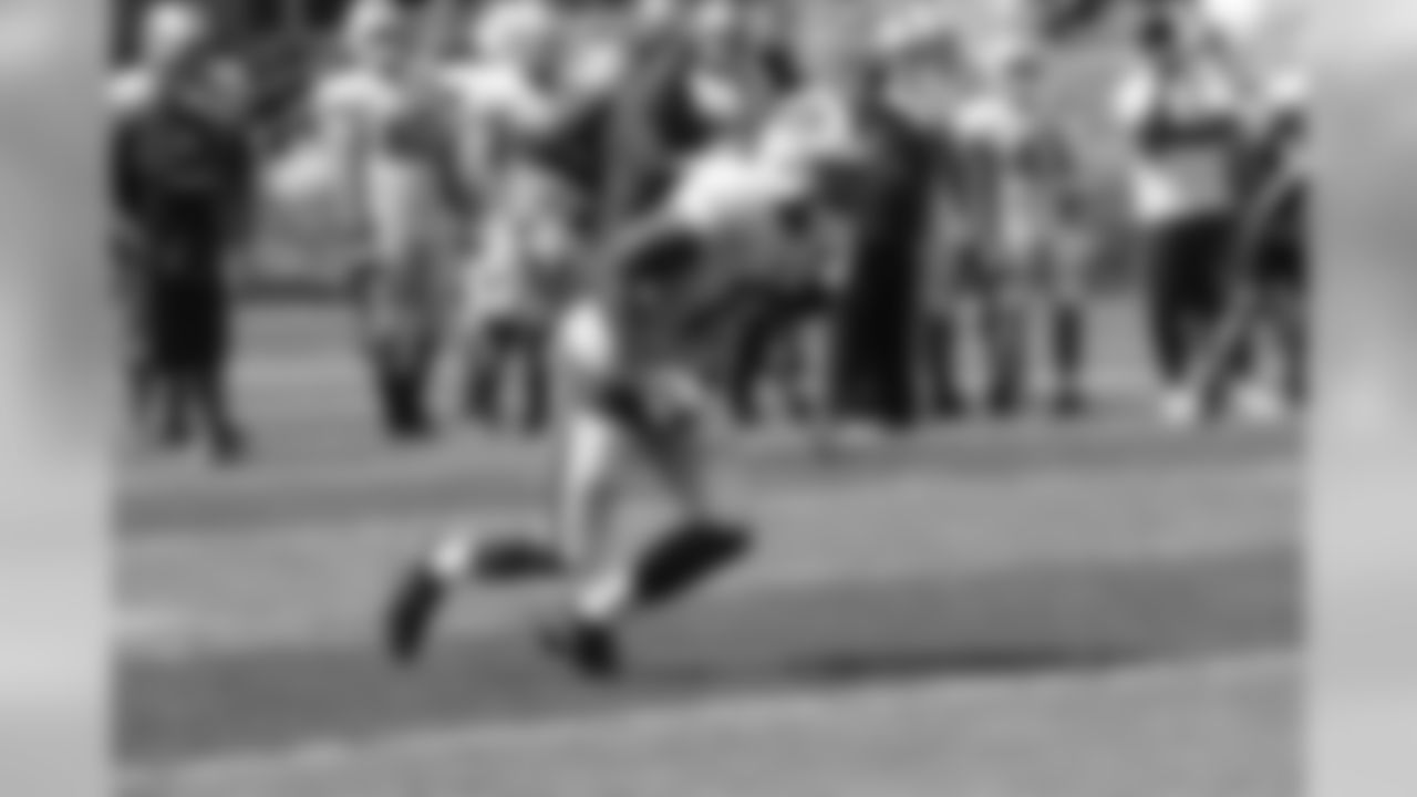 Wide receiver Jarrett Boykin (17) running his route for a play.