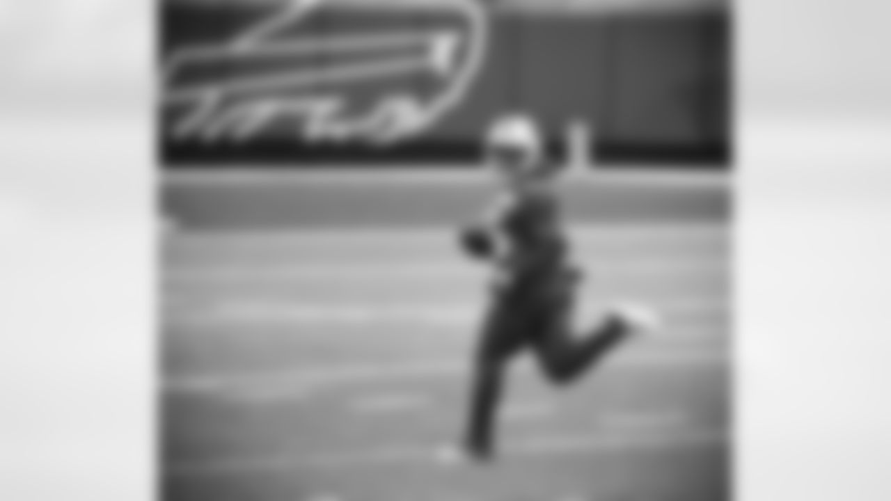 Christian Wade (45). Buffalo Bills Week 17 practice, January 1, 2021.
Photo by Bill Wippert