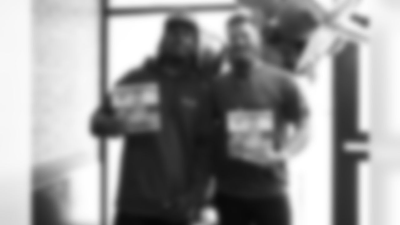 Ryan Fitzpatrick & Stevie Johnson visited Hyde Park Elementary to read their new book "The Legend of Fitzmagic" in partnership with Wegman's Huddle for Hunger and Amazon, October 25, 2023.