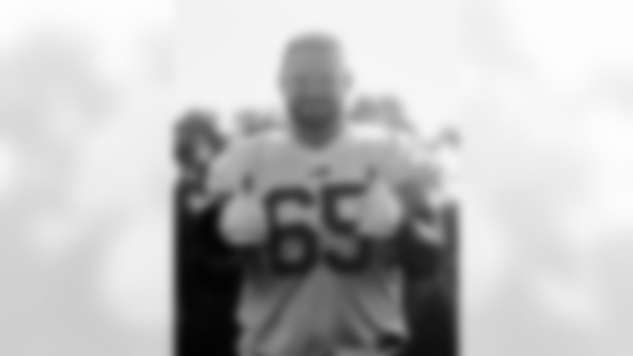 Ike Boettger (65). Buffalo Bills Training Camp at St. John Fisher University, July 28, 2023.