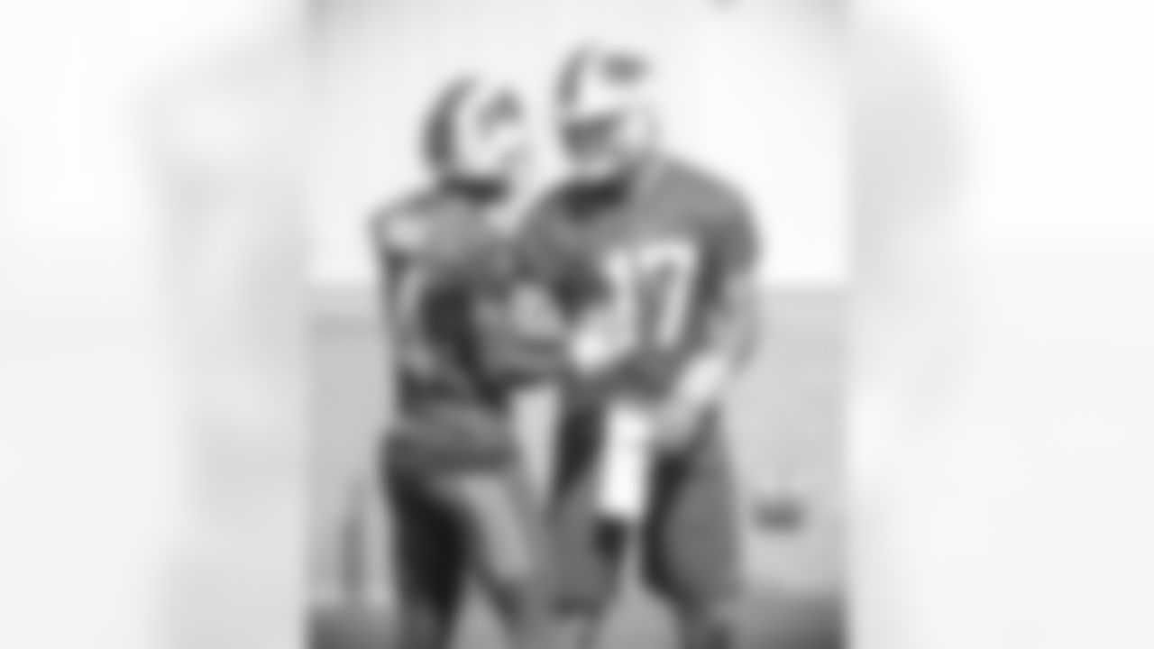 Josh Allen (17), Stefon Diggs (14). Buffalo Bills Week 2 practice, September 16, 2021. Photo by Bill Wippert