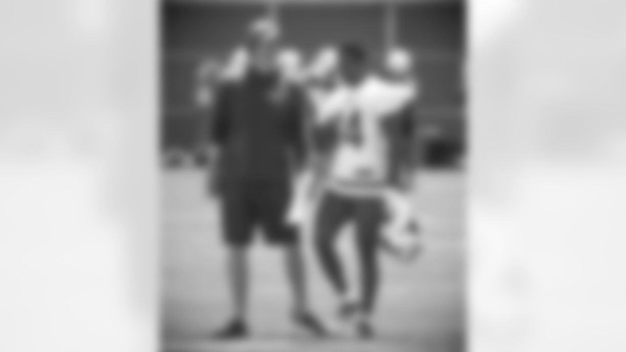 Ken Dorsey , Stefon Diggs (14). Buffalo Bills Minicamp, June 14, 2022. Photo by Bill Wippert