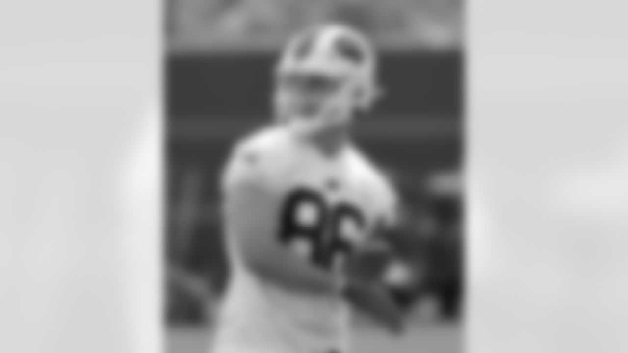 Dalton Kincaid (86) at Buffalo Bills Rookie Camp, May 12, 2023 at One Bills Drive.