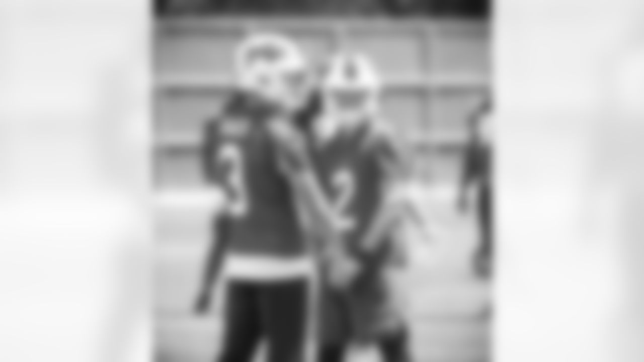 Matt Haack (3), Tyler Bass (2). Buffalo Bills Minicamp, June 14, 2022. Photo by Bill Wippert