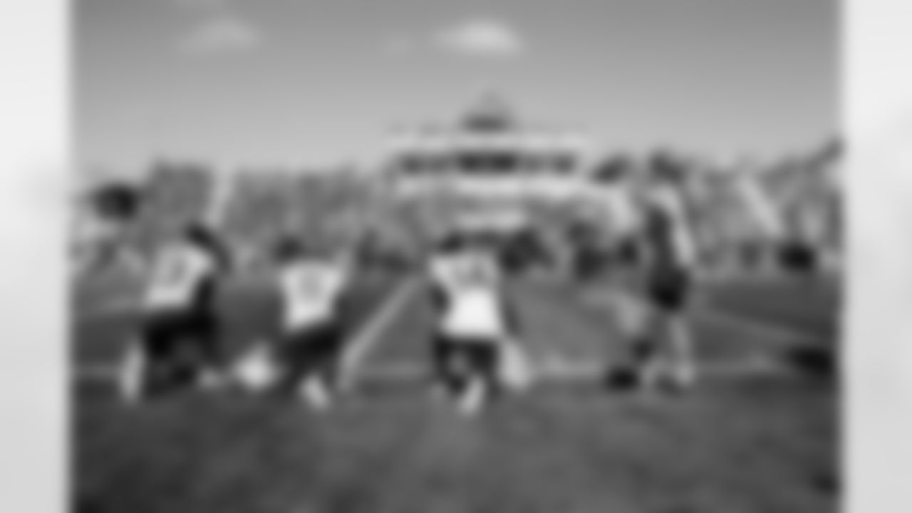 Gabe Davis (13), Isaiah McKenzie (6), Stefon Diggs (14). Film photos from the Buffalo Bills 2022 Training Camp at St. John Fisher. Photo by Will Cornfield