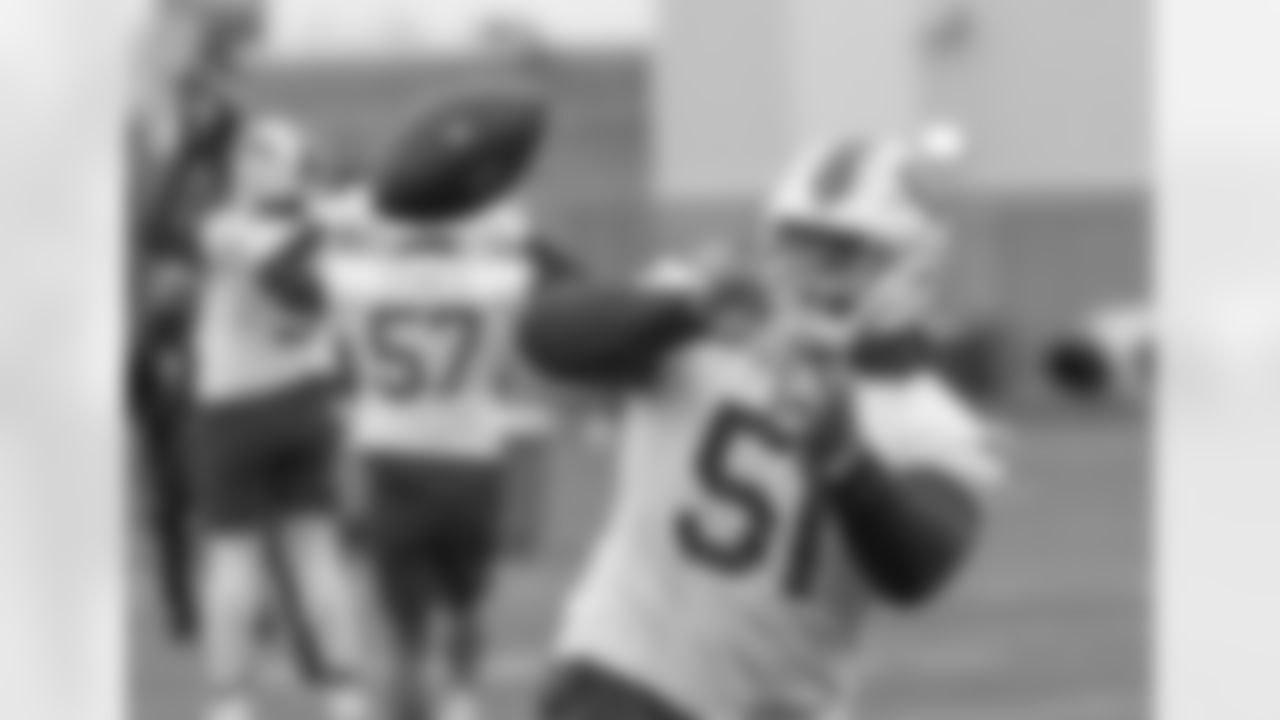 Eli Ankou (51). Buffalo Bills Week 13 practice, December 3, 2021. Photo by Bill Wippert