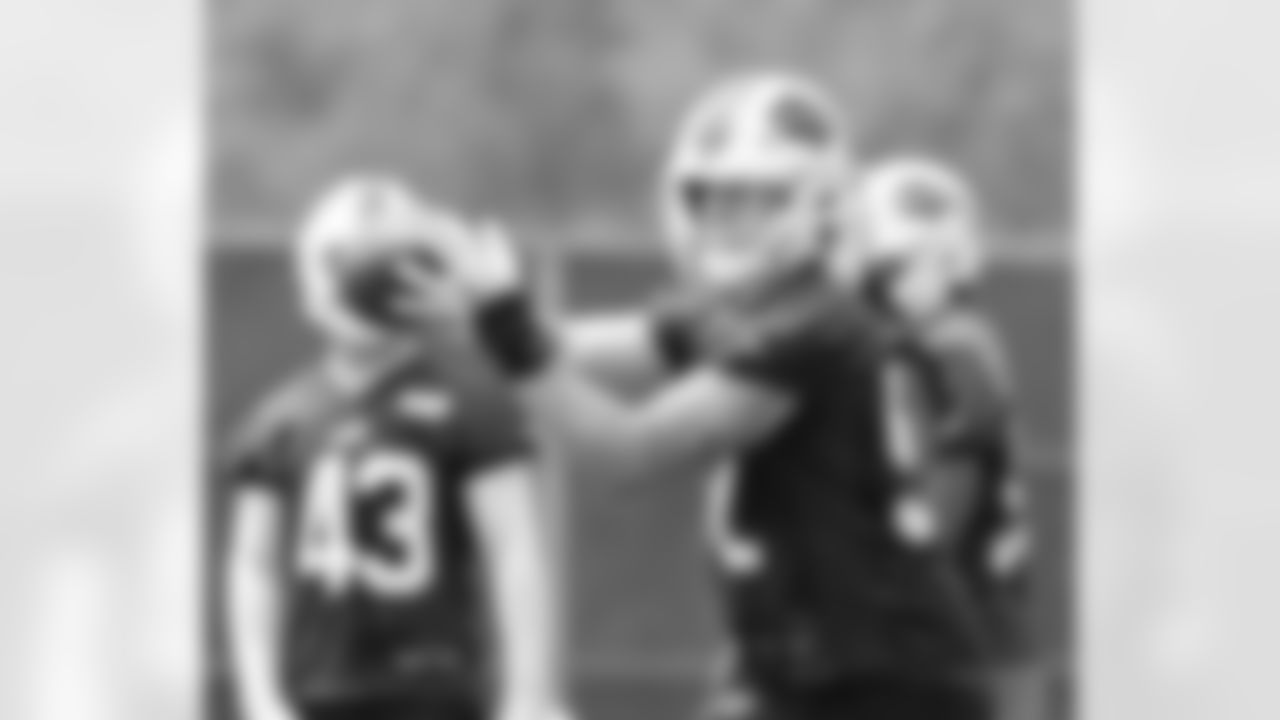 A.J. Klein (52). Buffalo Bills Organized Team Activity, May 23, 2023 at One Bills Drive.