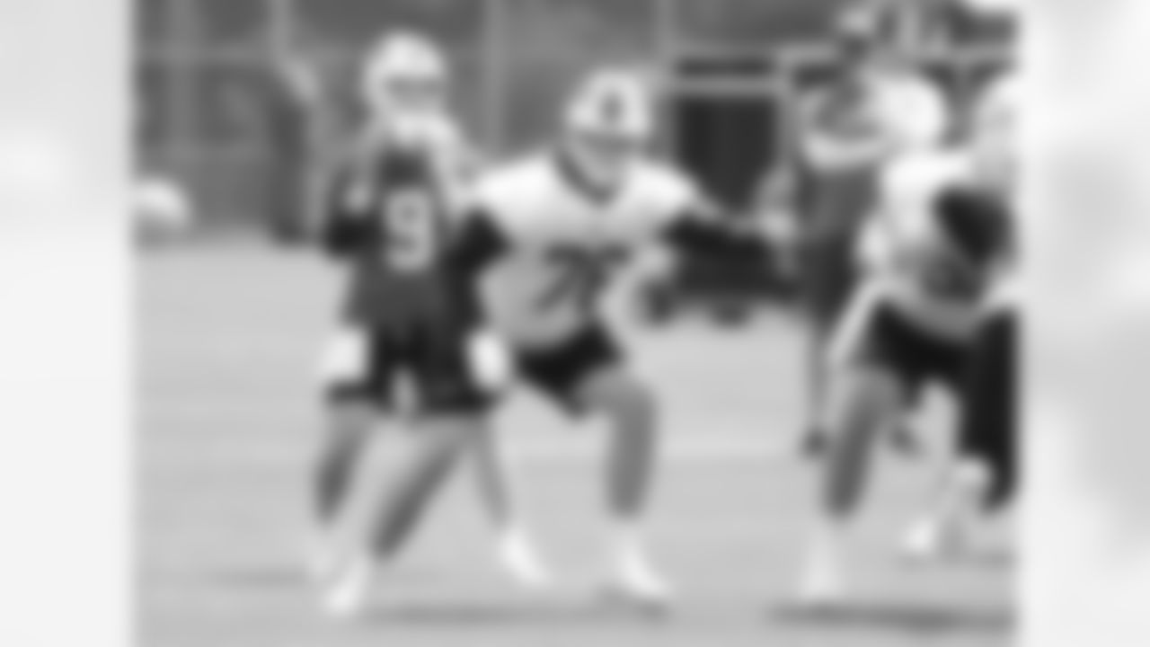 David Edwards (76). Buffalo Bills Organized Team Activity, May 30, 2023 at One Bills Drive.