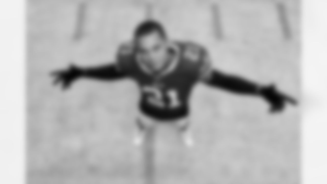 Jordan Poyer (21) at Buffalo Bills Media Day, June 12, 2023 in Orchard Park, NY.