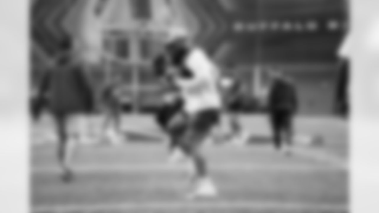 Matt Milano (58). The Buffalo Bills train at One Bills Drive for the first day of OTA's on April 19, 2022. Photo by Ben Green
