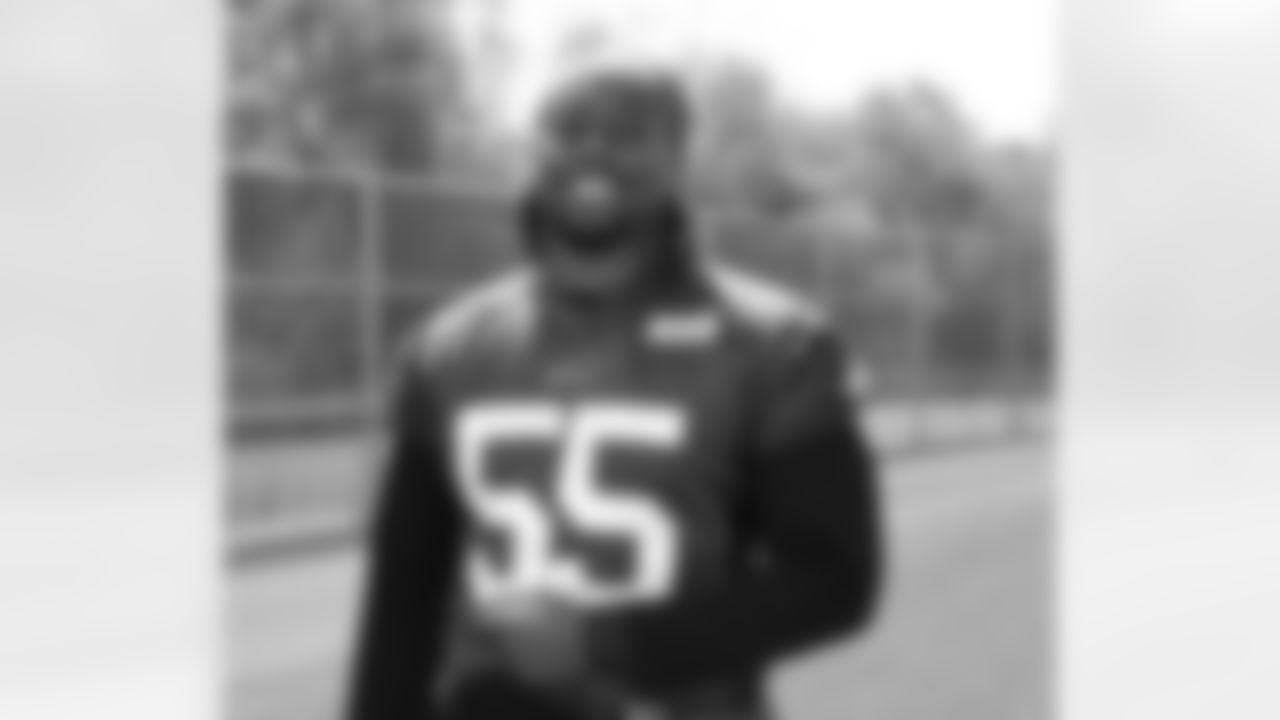 Boogie Basham (55). Buffalo Bills Organized Team Activity, May 30, 2023 at One Bills Drive.