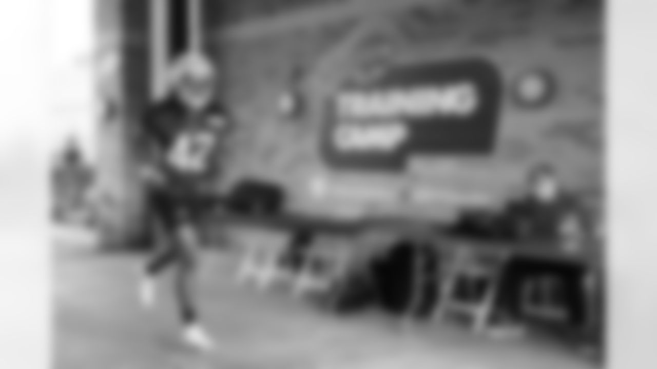 Dorian Williams (42). Buffalo Bills open Training Camp at St. John Fisher University, July 26, 2023.