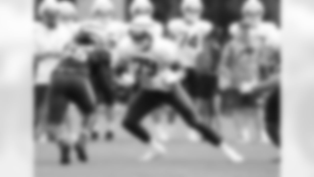 Spencer Brown (79). Buffalo Bills Training Camp at St. John Fisher University, August 1, 2023.