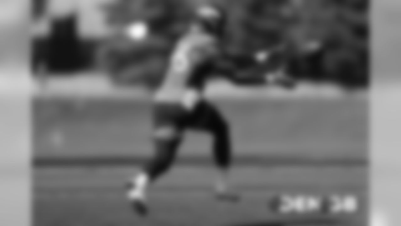 During the Broncos' practice on September 18, 2019.