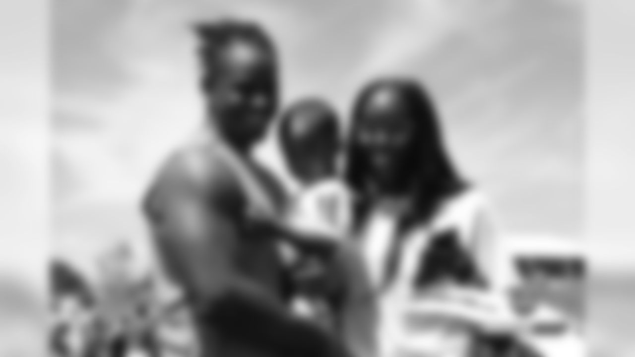 Todd Davis and his family during Training Camp at UCHealth Training Center in Centennial, Colorado, July 26, 2019.
Photo by Gabriel Christus