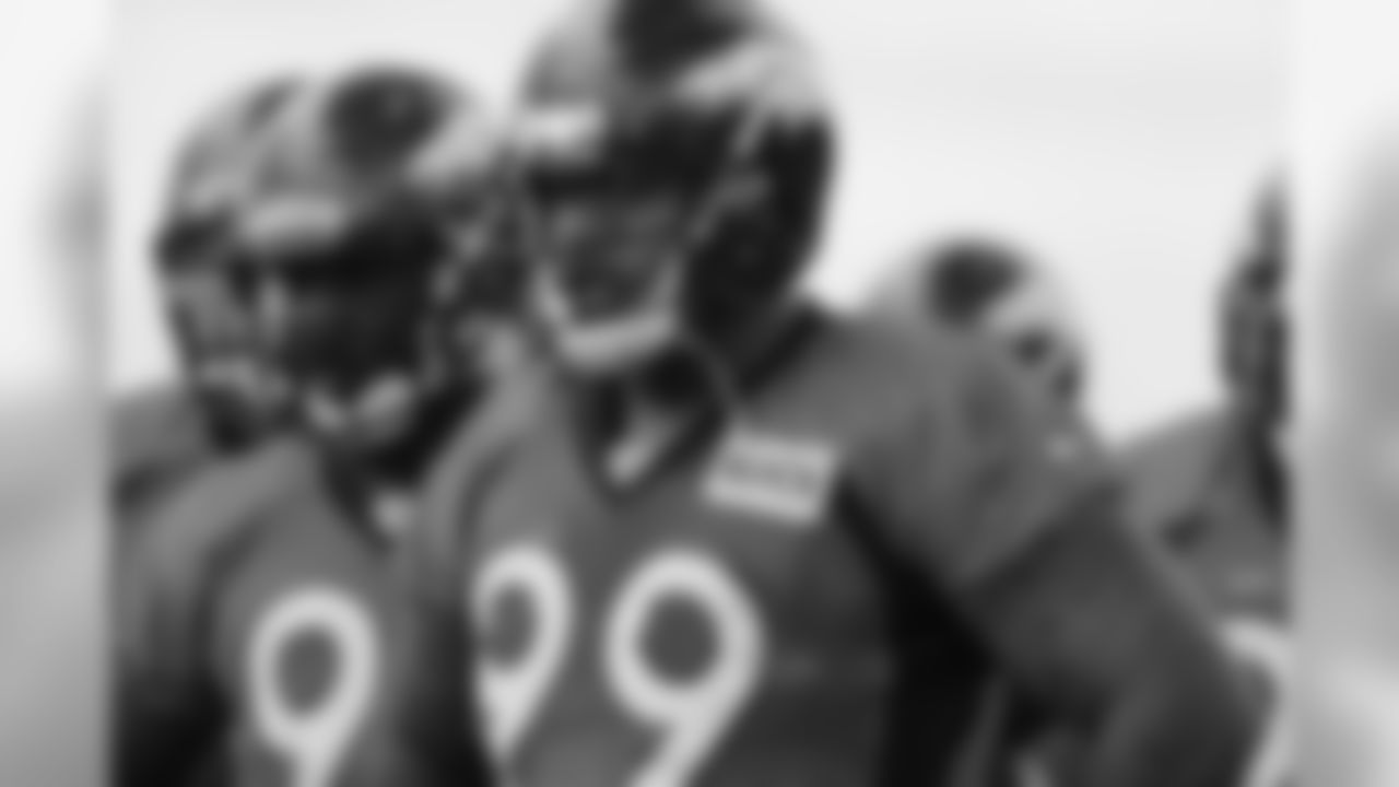 Vickerson waits his turn for a drill.