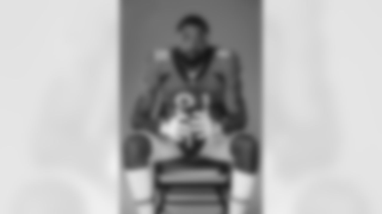 Denver Broncos wide receiver Tim Patrick (81) poses for a photo during the Denver Broncos photoshoot, Wednesday, June 8, 2022, in Denver, Colorado. (Harrison Braden/NFL)