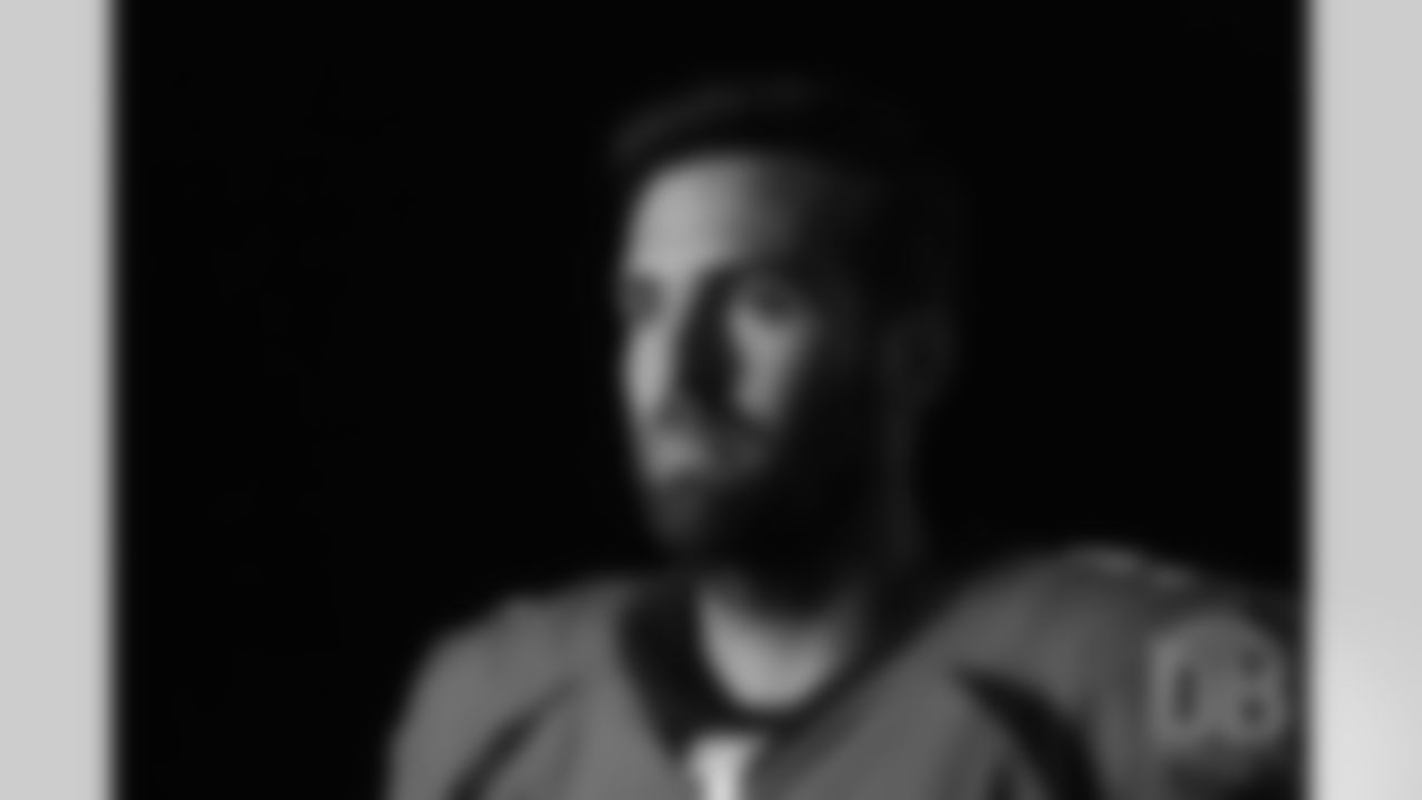 Joe Flacco during the Broncos' media day for players to record video and photo shoots for broadcast networks and local media on June 4, 2019.