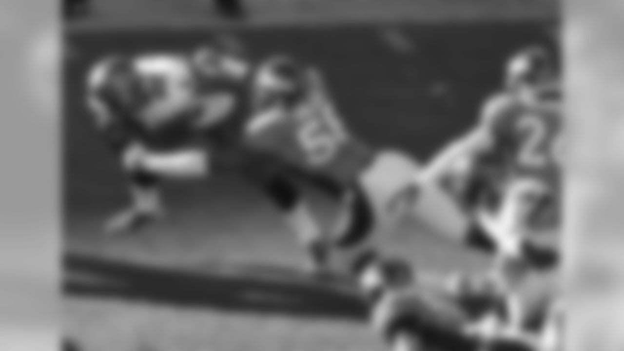 LB Von Miller brings down Tampa Bay running back Doug Martin.