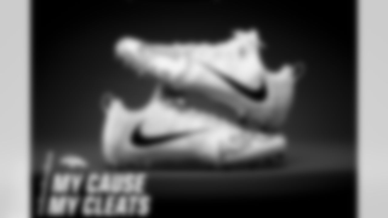 Jacob Bobenmoyer's cleats represent the American Society for the Prevention of Cruelty to Animals for the 2020 My Cause My Cleats campaign.
Photo by Gabriel Christus