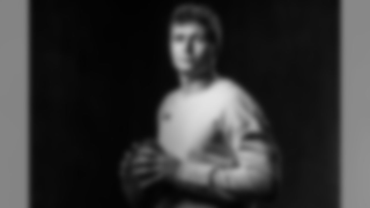 Portrait of Missouri quarterback Drew Lock at the NFL football scouting combine, Friday, March 1, 2019, in Indianapolis. (Todd Rosenberg via AP)