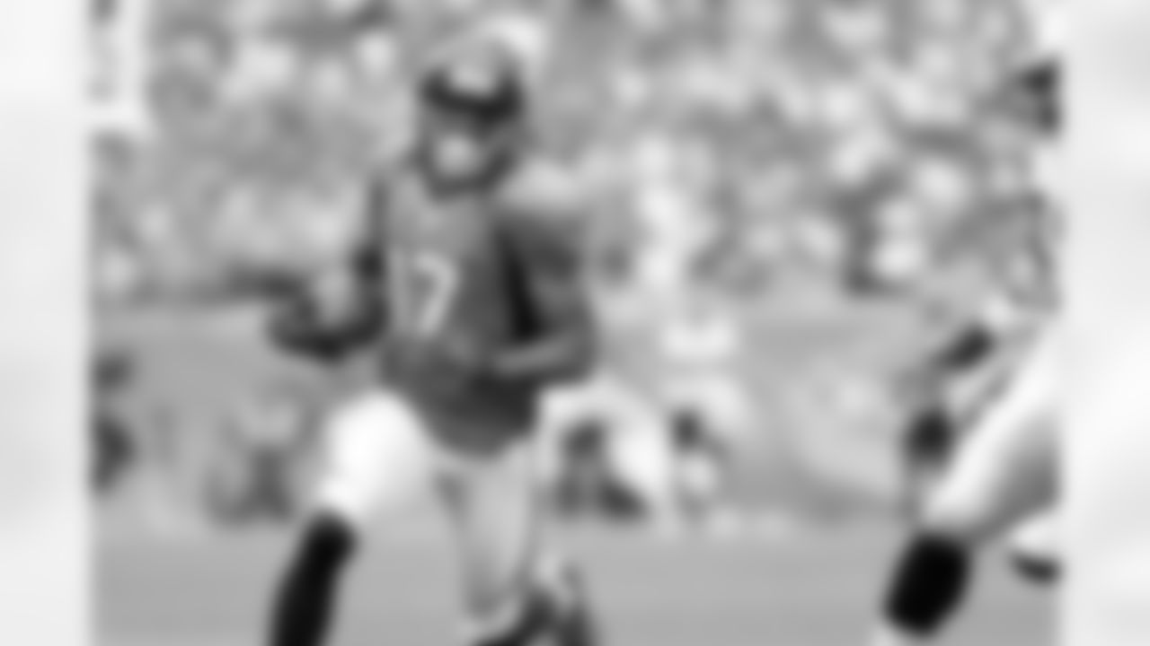WR Andre Caldwell finds room along the sideline on a reverse during the first half against the Oakland Raiders.