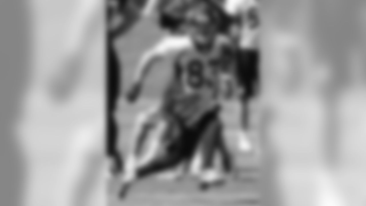 Welker breaks into his route.