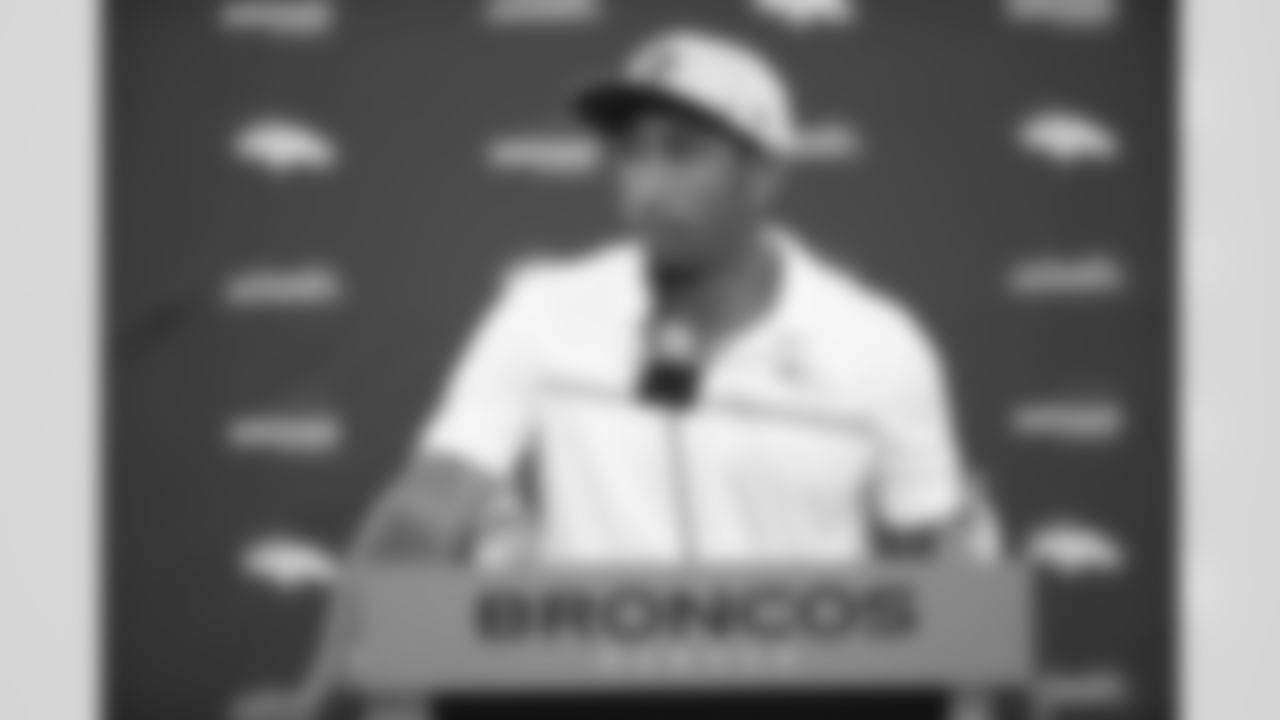 Ronald Darby during a press conference introducing free agents Ronald Darby and Michael Boone at UCHealth Training Center in Centennial, CO, March 18, 2021.
Photo by Gabriel Christus