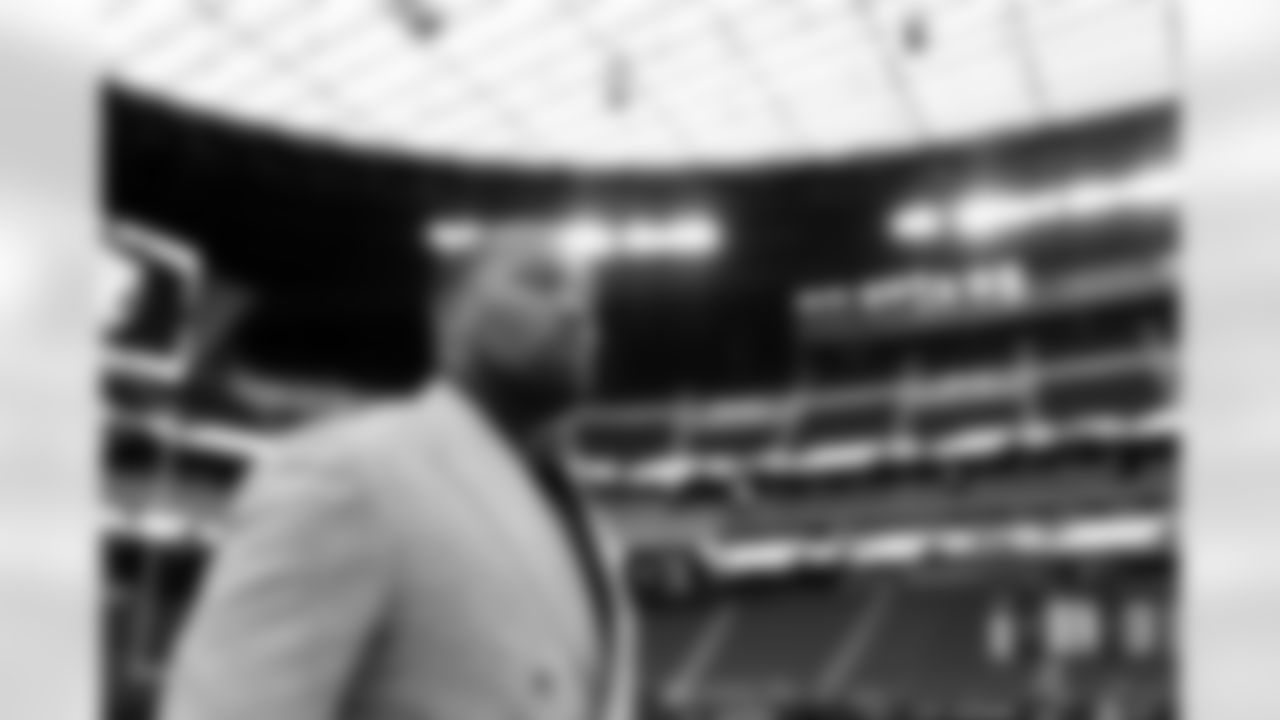 Bradley Chubb during player arrivals before the Broncos' Week 4 game against the Las Vegas Raiders at Allegiant Stadium in Las Vegas, Nevada on October 2, 2022. (Photo by Ben Swanson)