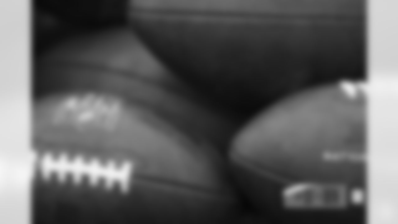 Footballs during practice on Wednesday, September 21, 2022 at UCHealth Training Center in Englewood, Colorado.
Photo by Gabriel Christus/Denver Broncos