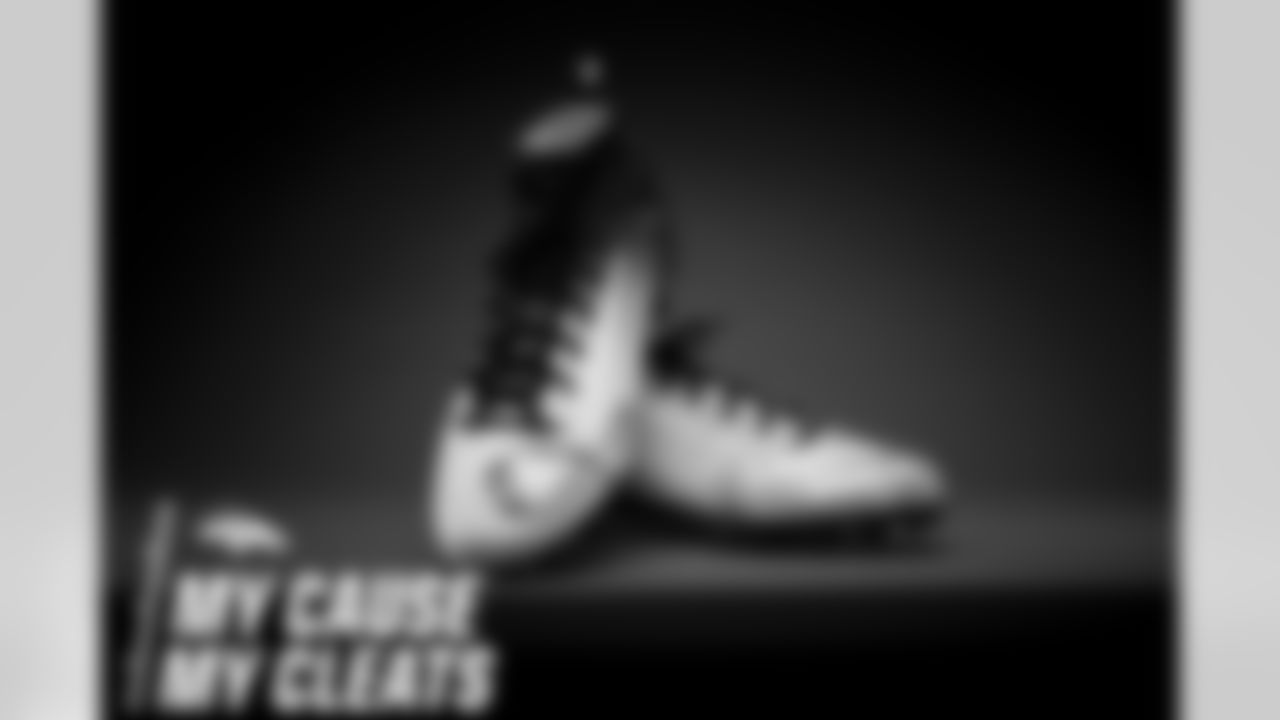 Josey Jewell's cleats represent Logan's Hope for the 2020 My Cause My Cleats campaign.
Photo by Gabriel Christus