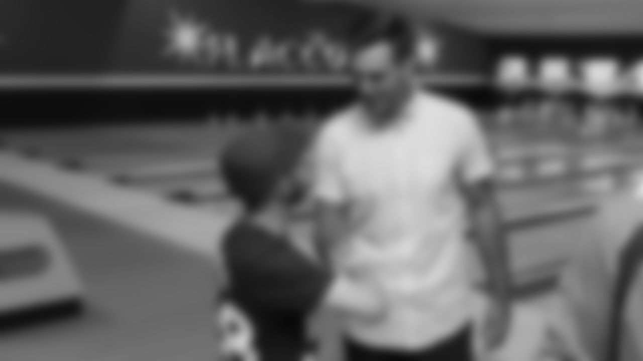 Joe Flacco at the Celebrity Bowling event he hosted benefiting Mt. Carmel Veterans Service Center at AMF Belleview Lanes on September 27, 2019. (Photo by Ben Swanson)
