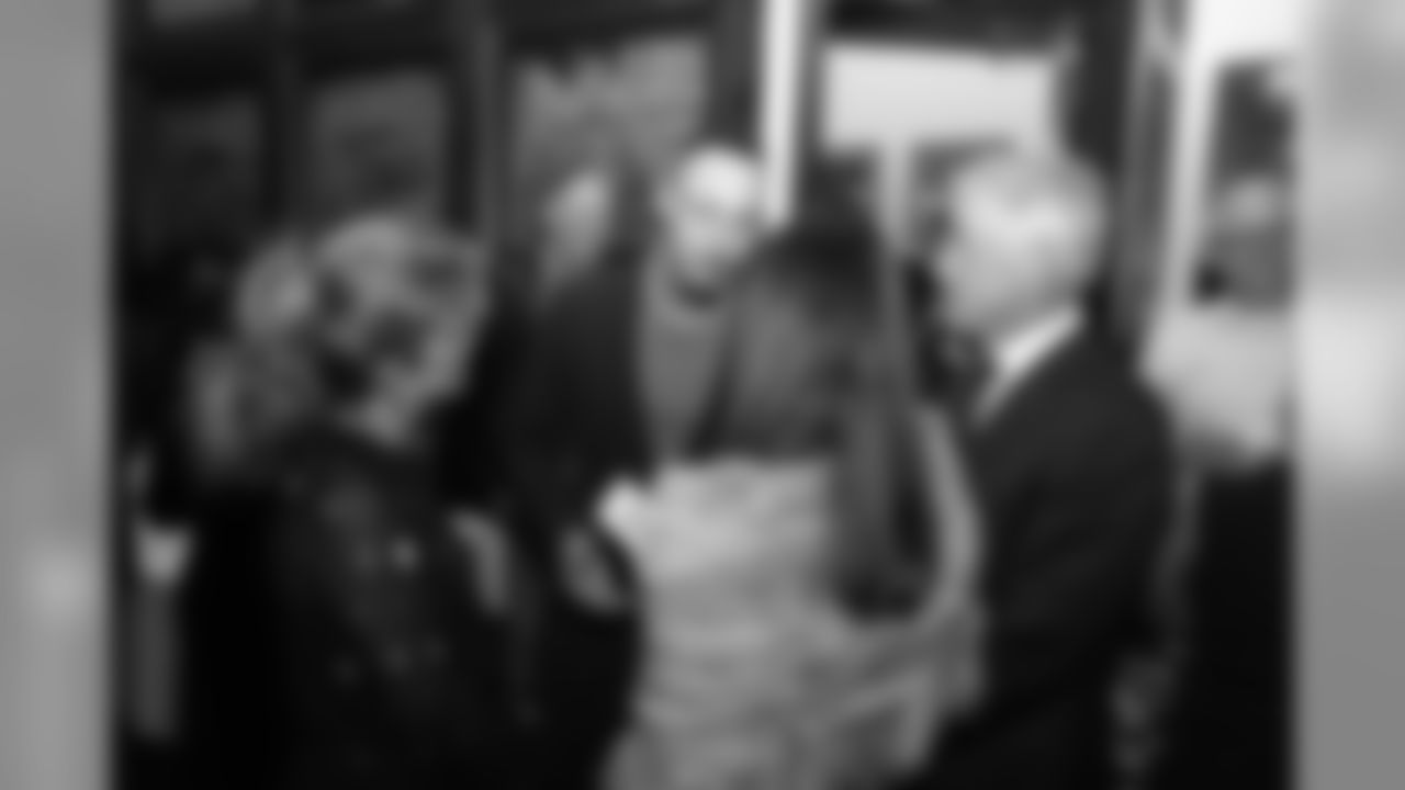 Shane Ray talks to some attendees during Shane Ray's 2nd Annual Rays Awareness Steak Dinner at 801 Chophouse in Denver on November 12, 2018.