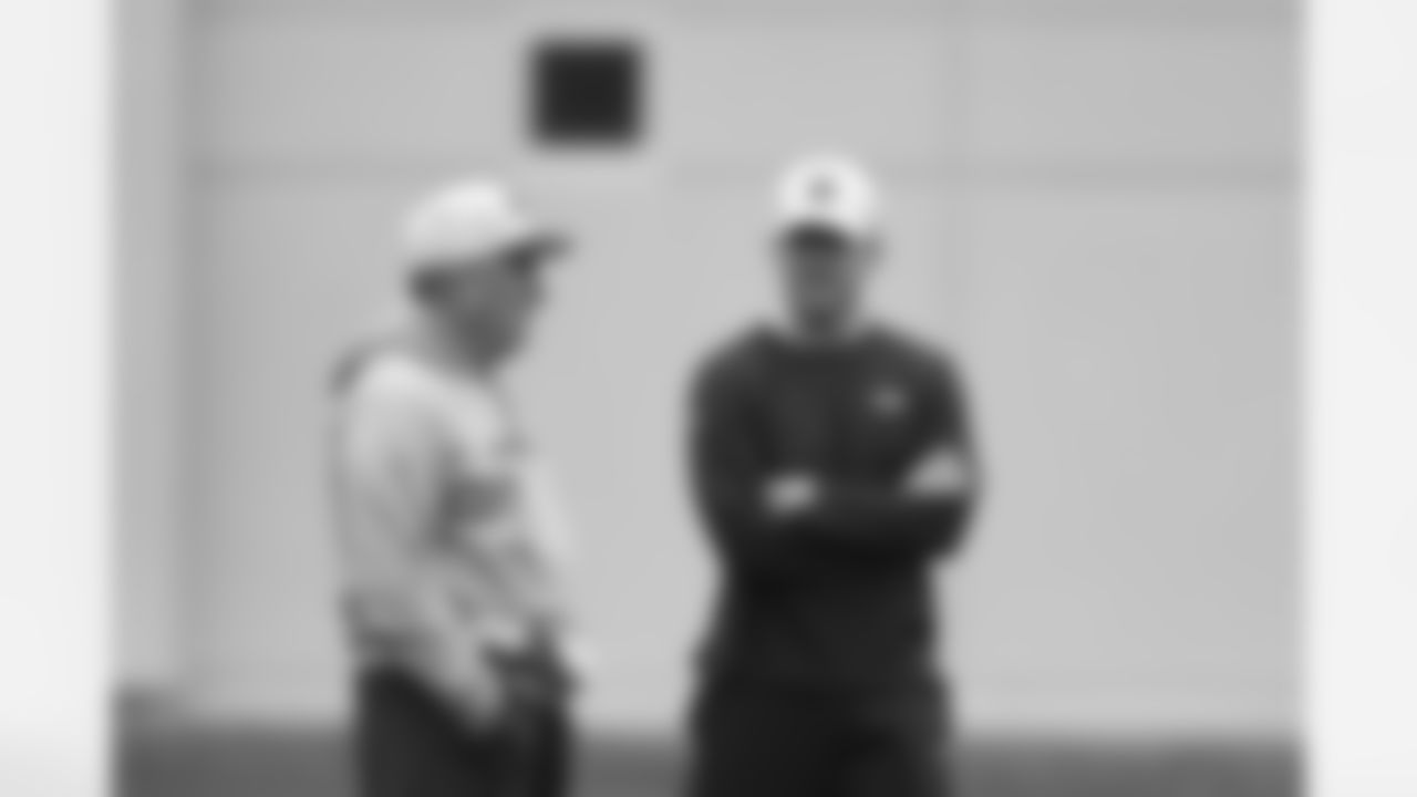Vic Fangio and George Paton action during Offseason Program at UCHealth Training Center in Centennial, CO, May 17, 2021.
Photo by Gabriel Christus