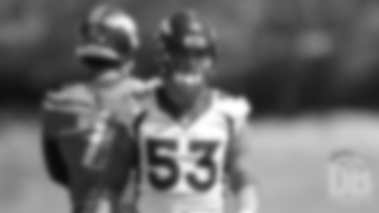 Inside linebacker Joe Dineen during the third and final day of rookie minicamp practice on May 12, 2019.
