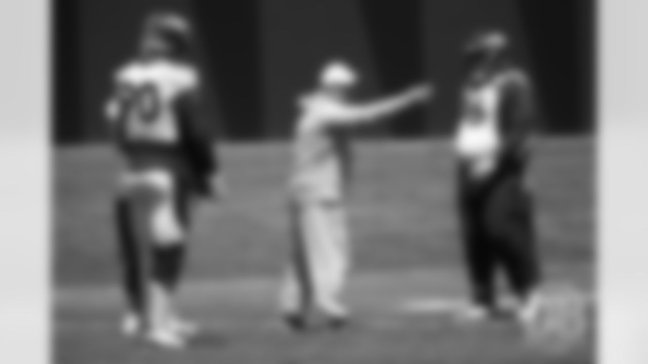 Head Coach Vic Fangio during the Broncos' practice on the eight day of their OTAs on May 30, 2019.