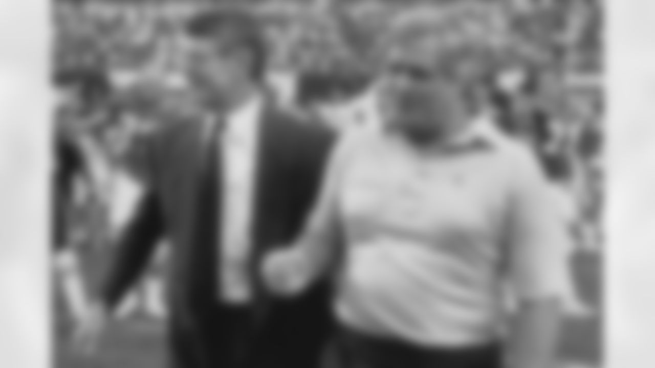 Dan Reeves and Wade Phillips after a game.