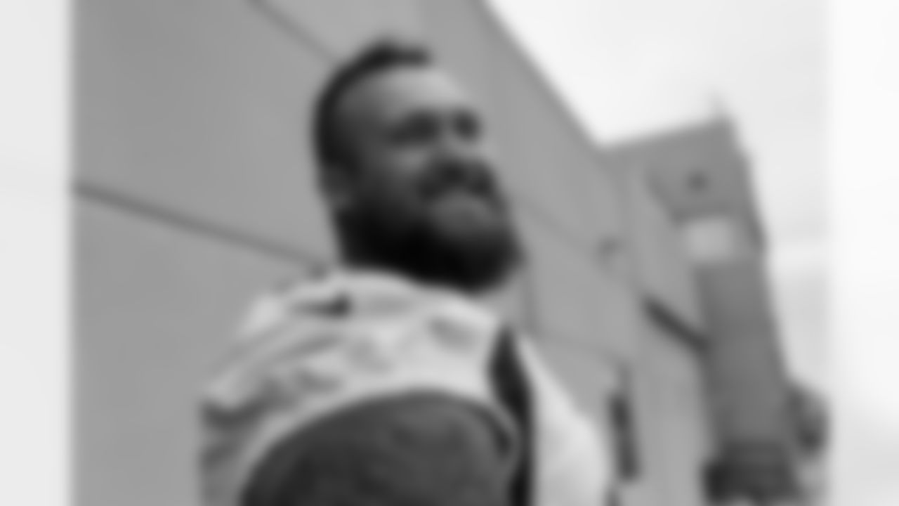 Dalton Risner during practice on Day 17 of training camp at UCHealth Training Center on August 19, 2021. (Photo by Ben Swanson)